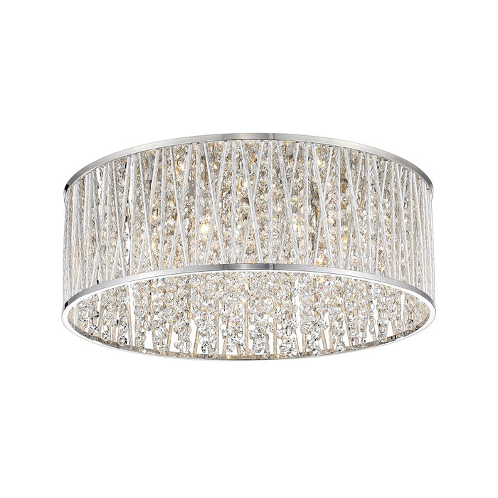 Z-Lite Terra 7 Light Flush Mount, Chrome/Chrome - 872CH-RF18