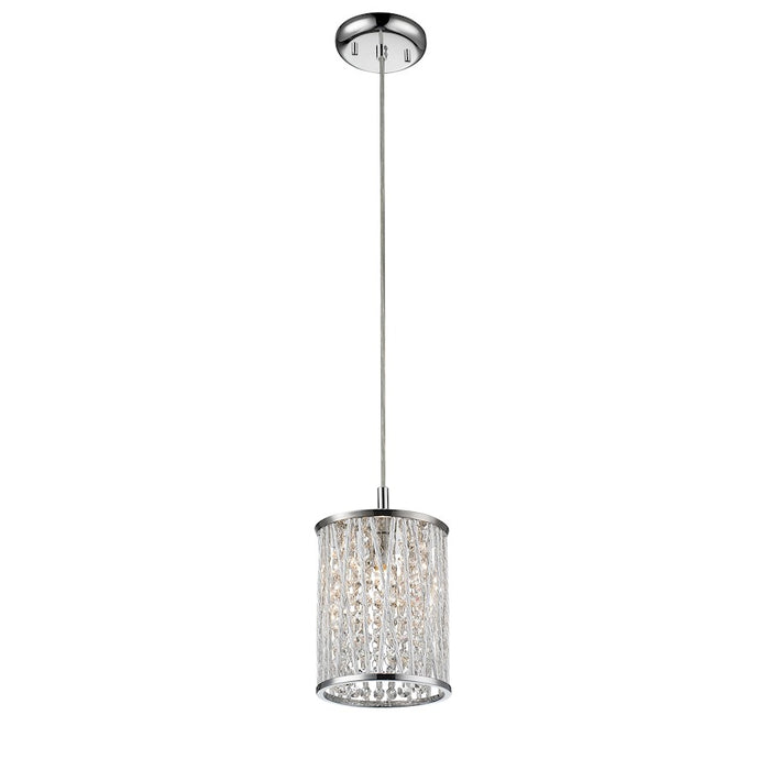 Z-Lite Terra 1 Light Mini Pendant, 5.91x5.91x128.74", Chrome, Chrome - 872CH-RMP