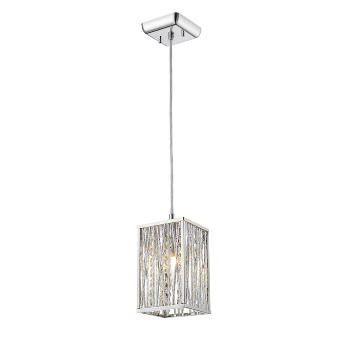 Z-Lite Terra 1 Light Mini Pendant, 4.72x4.72x128.74", Chrome, Chrome - 872CH-SMP