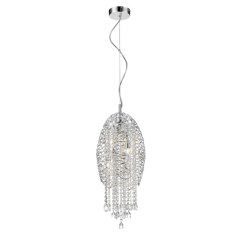 Z-Lite Nabul 3 Light Pendant, 9.84x138", Chrome, Chrome - 889CH-3C