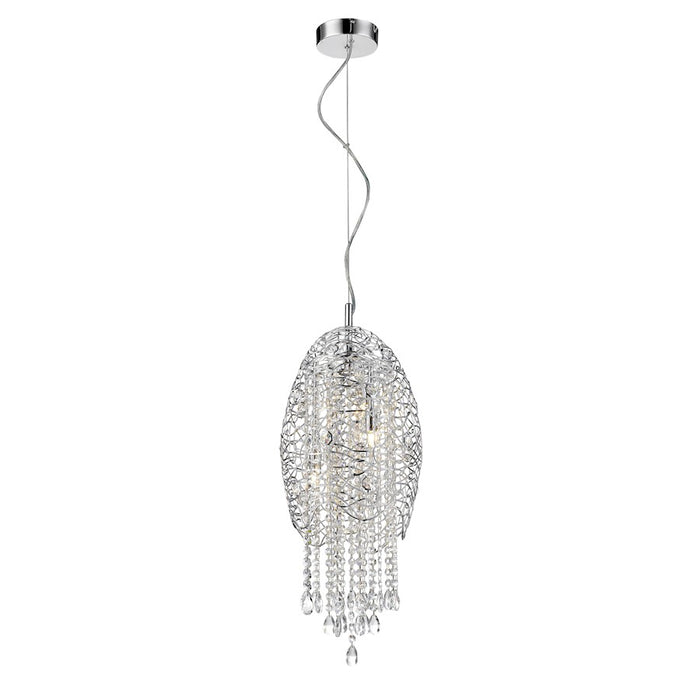 Z-Lite Nabul 3 Light Pendant, 9.84x138", Chrome, Chrome - 889CH-3C