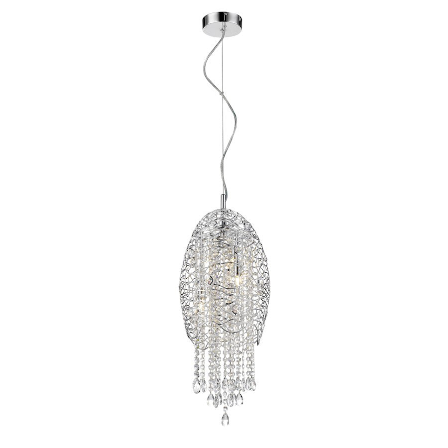 Z-Lite Nabul 3 Light Pendant, 9.84x138", Chrome, Chrome - 889CH-3C