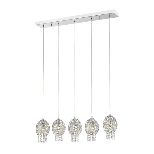 Z-Lite Nabul 5 Light Island/Billiard Light, Chrome, Chrome - 889CH-5B