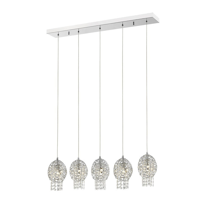 Z-Lite Nabul 5 Light Island/Billiard Light, Chrome, Chrome - 889CH-5B