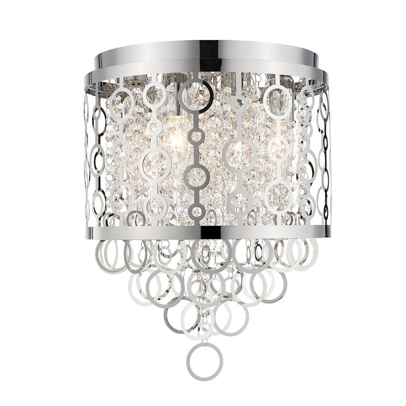 Z-Lite 4 Light Bijou 12" Flush Mount, Chrome