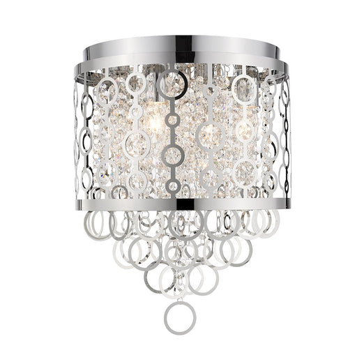 Z-Lite 4 Light Bijou 12" Flush Mount, Chrome