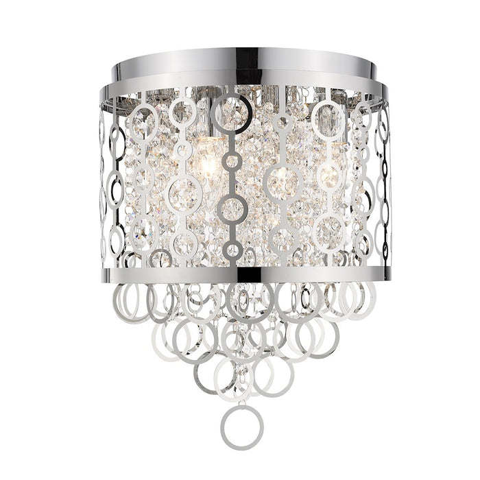 Z-Lite 4 Light Bijou 12" Flush Mount, Chrome