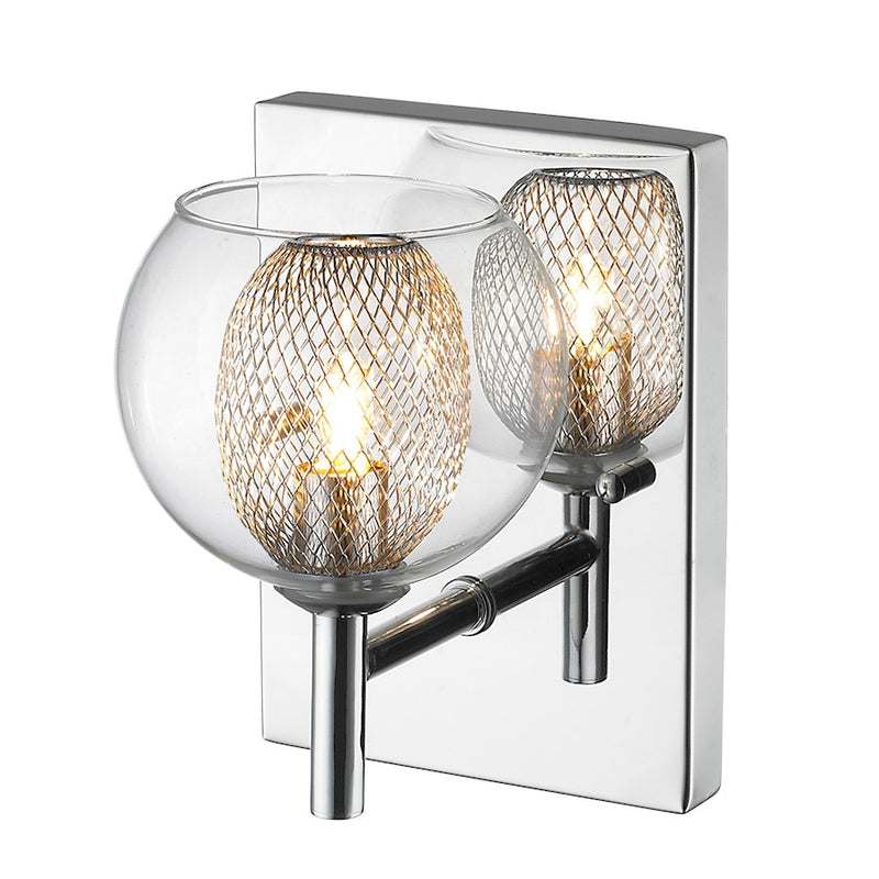 Z-Lite Auge 1 Light Wall Sconce, 5.12x5.51x6.69", Chrome, Chrome - 905-1SC