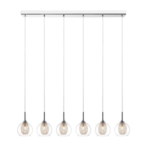 Z-Lite Auge 6 Light Island/Billiard, Chrome, Clear & Mesh - 905-6B