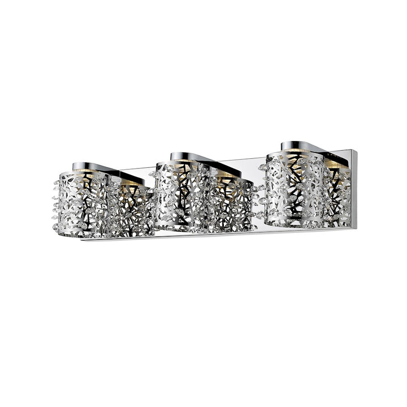 Z-Lite Fortuna 3 Light Vanity, Chrome, Clear - 906-3V-LED