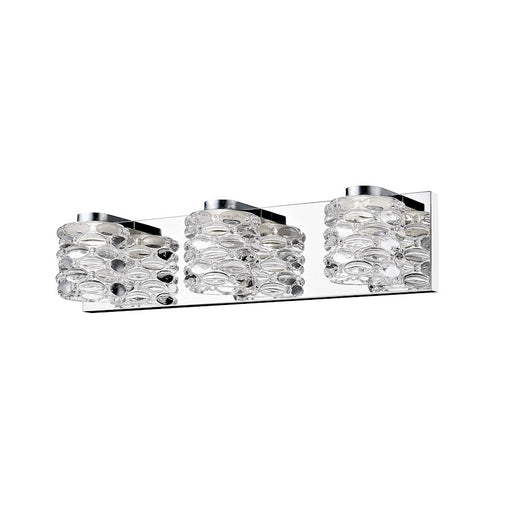 Z-Lite Dawson 3 Light Vanity, Chrome, Clear - 907-3V-LED