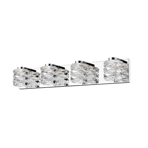 Z-Lite Dawson 4 Light Vanity, Chrome, Clear - 907-4V-LED