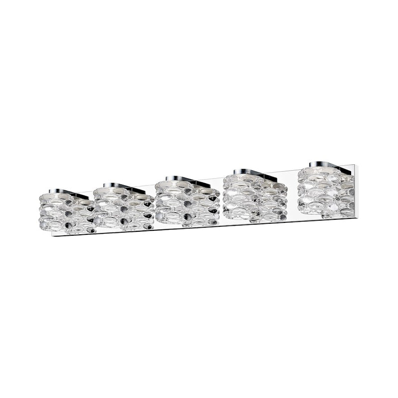 Z-Lite Dawson 5 Light Vanity, Chrome, Clear - 907-5V-LED