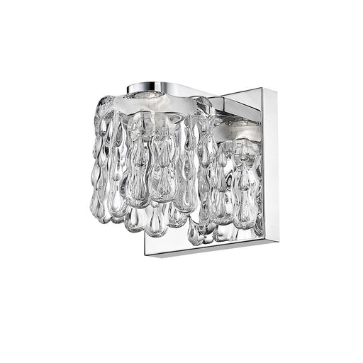 Z-Lite Tempest 1 Light Wall Sconce, Chrome, Clear - 908-1S-LED