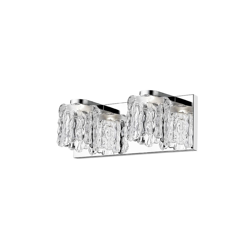 Z-Lite Tempest 2 Light Vanity, Chrome, Clear - 908-2V-LED