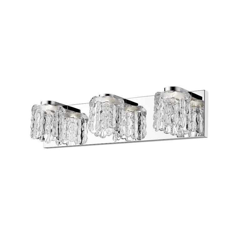 Z-Lite Tempest 3 Light Vanity, Chrome, Clear - 908-3V-LED