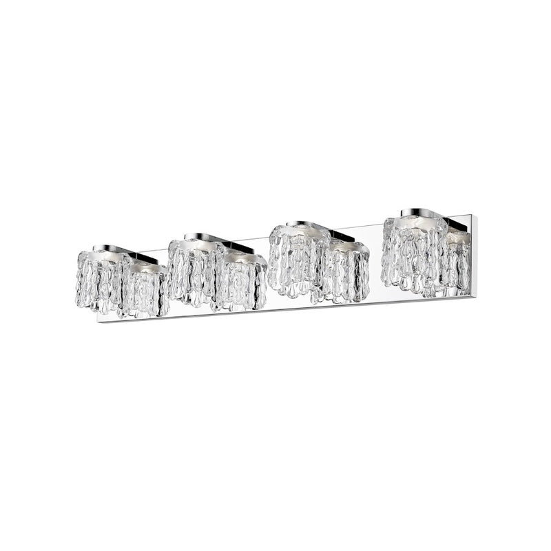 Z-Lite Tempest 4 Light Vanity, Chrome, Clear - 908-4V-LED