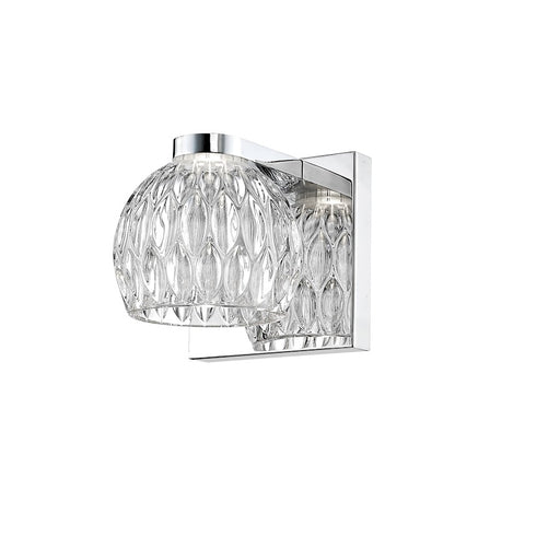 Z-Lite Laurentian 1 Light Wall Sconce, Chrome, Clear - 909-1S-LED