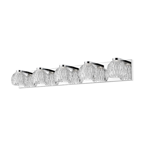 Z-Lite Laurentian 5 Light Vanity, Chrome, Clear - 909-5V-LED