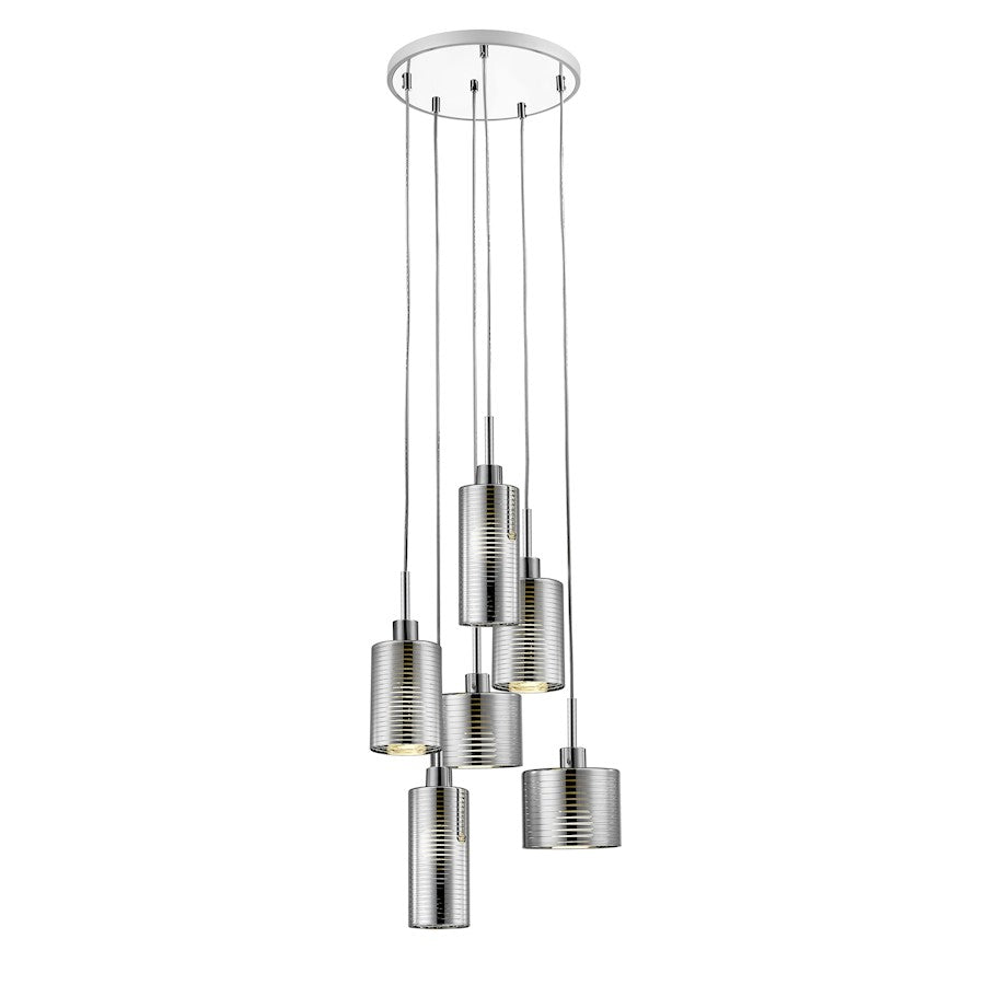 Z-Lite Sempter 6 Light Pendant, Chrome - 911-6