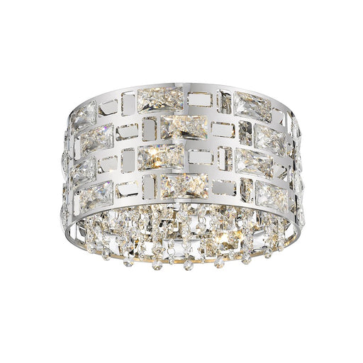 Z-Lite Aludra 4 Light Flush Mount, Chrome - 912F12-CH