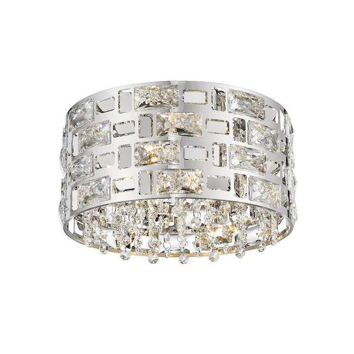 Z-Lite Aludra 4 Light Flush Mount, Chrome - 912F12-CH