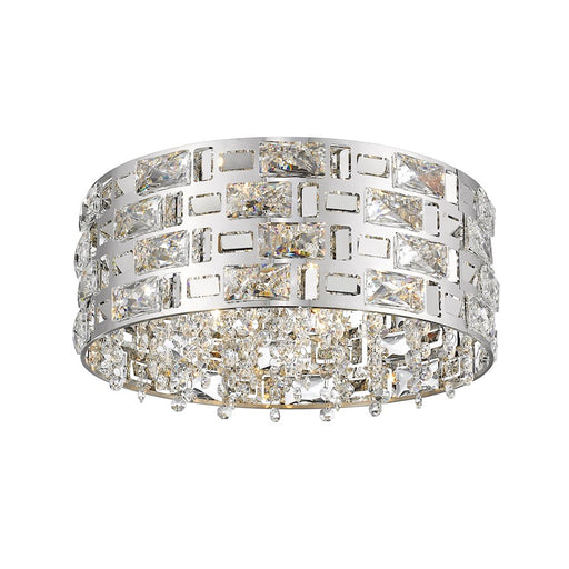 Z-Lite Aludra 5 Light Flush Mount, Chrome - 912F16-CH