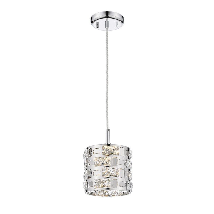 Z-Lite Aludra 1 Light Mini Pendant, Chrome - 912MP-CH