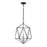 Z-Lite Geo 3 Light Chandelier, Matte Black/Chrome - 918-14MB-CH