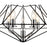 Z-Lite Geo 3 Light Chandelier, Matte Black/Chrome
