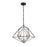 Z-Lite Geo 5 Light Chandelier, Matte Black/Chrome