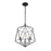 Z-Lite Geo 5 Light Chandelier, Matte Black/Chrome