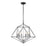 Z-Lite Geo 6 Light Small Chandelier, Matte Black/Chrome - 918-22MB-CH