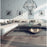 Z-Lite Geo 6 Light Medium Chandelier, Matte Black/Chrome