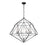 Z-Lite Geo 6 Light Medium Chandelier, Matte Black/Chrome