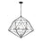 Z-Lite Geo 6 Light Medium Chandelier, Matte Black/Chrome