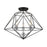 Z-Lite Geo 3 Light Semi Flush Mount, Matte Black/Chrome