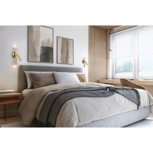 Z-Lite Saxon 3 Light Wall Sconce, Modern Gold/Modern Gold