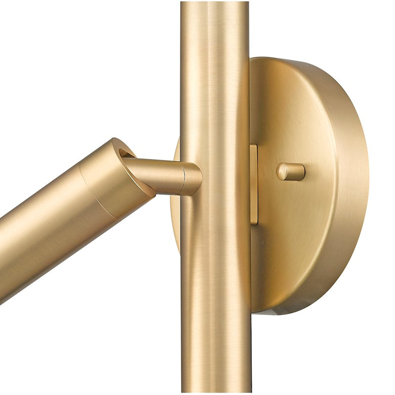 Z-Lite Saxon 3 Light Wall Sconce, Modern Gold/Modern Gold