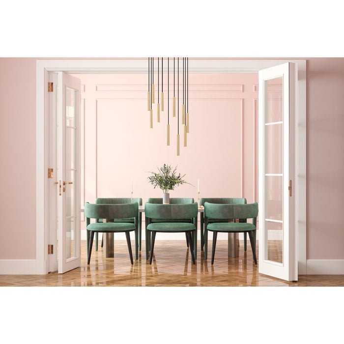 Z-Lite Forest 11Lt 12" LED Chandelier, Gold/Gold