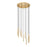 Z-Lite Forest 11 Light 12" LED Chandelier, Gold/Gold