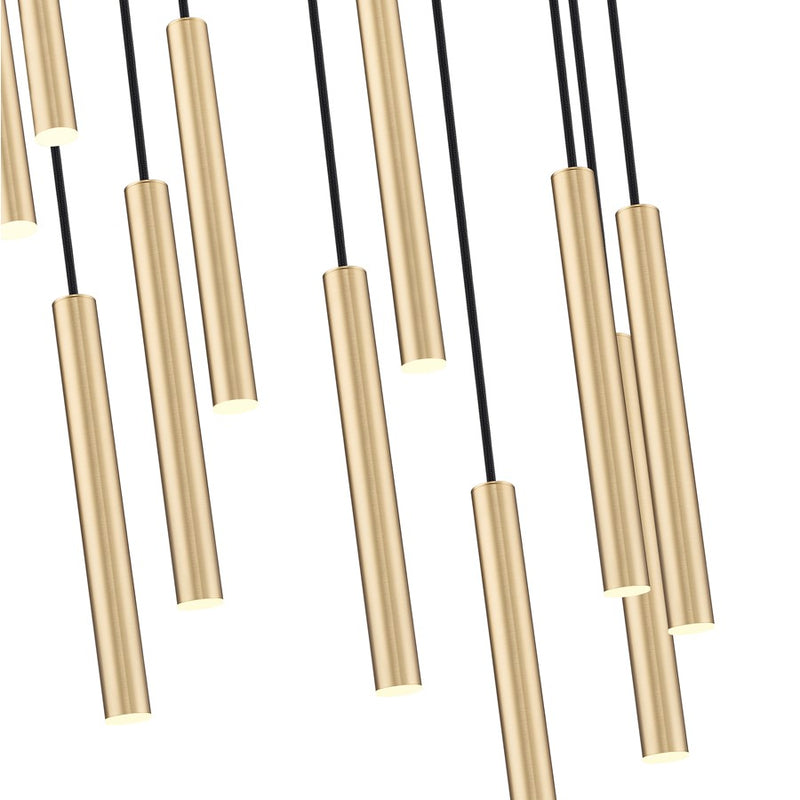 Z-Lite Forest 11 Light 12" LED Chandelier, Gold/Gold
