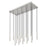Z-Lite Forest 17Lt 12" LED Linear Chandelier, Nickel/Nickel - 919MP12-17L-BN-LED