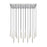 Z-Lite Forest 17Lt 12" LED Linear Chandelier, Nickel/Nickel