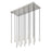 Z-Lite Forest 17Lt 12" LED Linear Chandelier, Nickel/Nickel