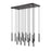 Z-Lite Forest 17 Light 12" LED Linear Chandelier, Black/Black