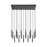 Z-Lite Forest 17 Light 12" LED Linear Chandelier, Black/Black