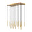 Z-Lite Forest 17 Light 12" LED Linear Chandelier, Gold/Gold
