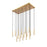 Z-Lite Forest 17 Light 12" LED Linear Chandelier, Gold/Gold
