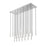 Z-Lite Forest 23Lt 12" LED Linear Chandelier, Nickel/Nickel